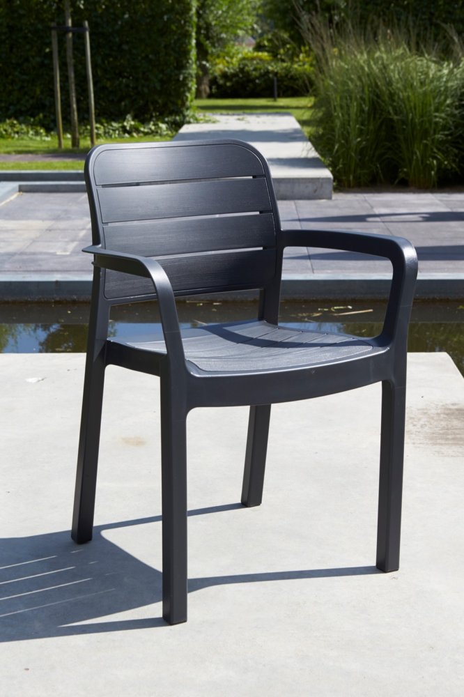 allibert sedia 'tisara' graphite 58x53 h 83 cm cod:ferx.95142