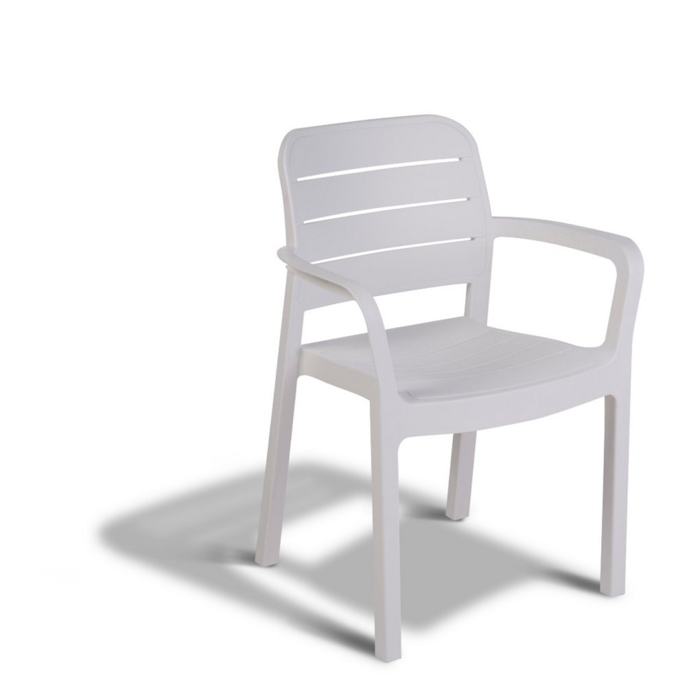 allibert sedia 'tisara' bianca 58x53 h 83 cm cod:ferx.95144