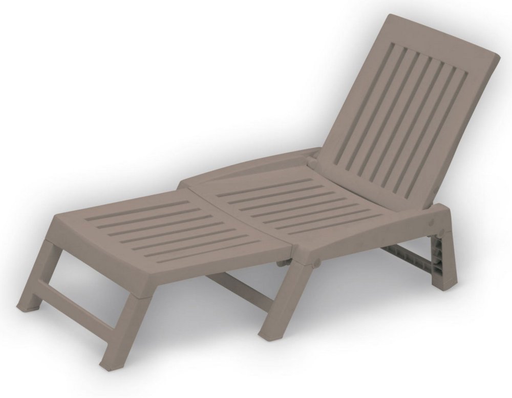 lettino 'orfeo' antracite cm 177x61 h 30 cm in resina antiurto cod:ferx.95542