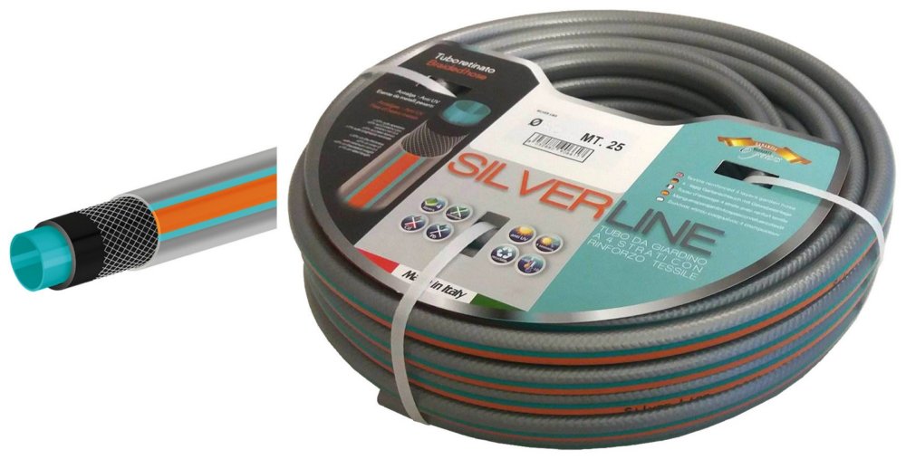 tubo retinato 'silverline' a 4 strati diametro 3/4 x 25mt cod:ferx.95778.s
