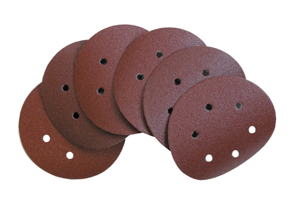 50pz dischi abrasivi velcrati 6 fori di aspirazione mm 150 gr 40 cod:ferx.96202