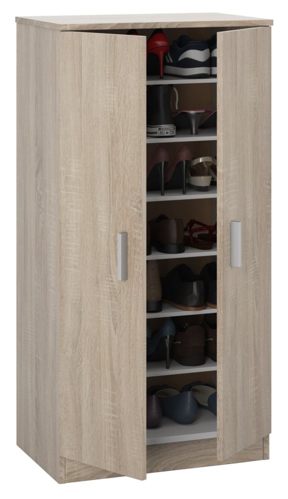 kit scarpiera 2 ante + 6 ripiani 55x36x108 rovere canadian cod:ferx.96246