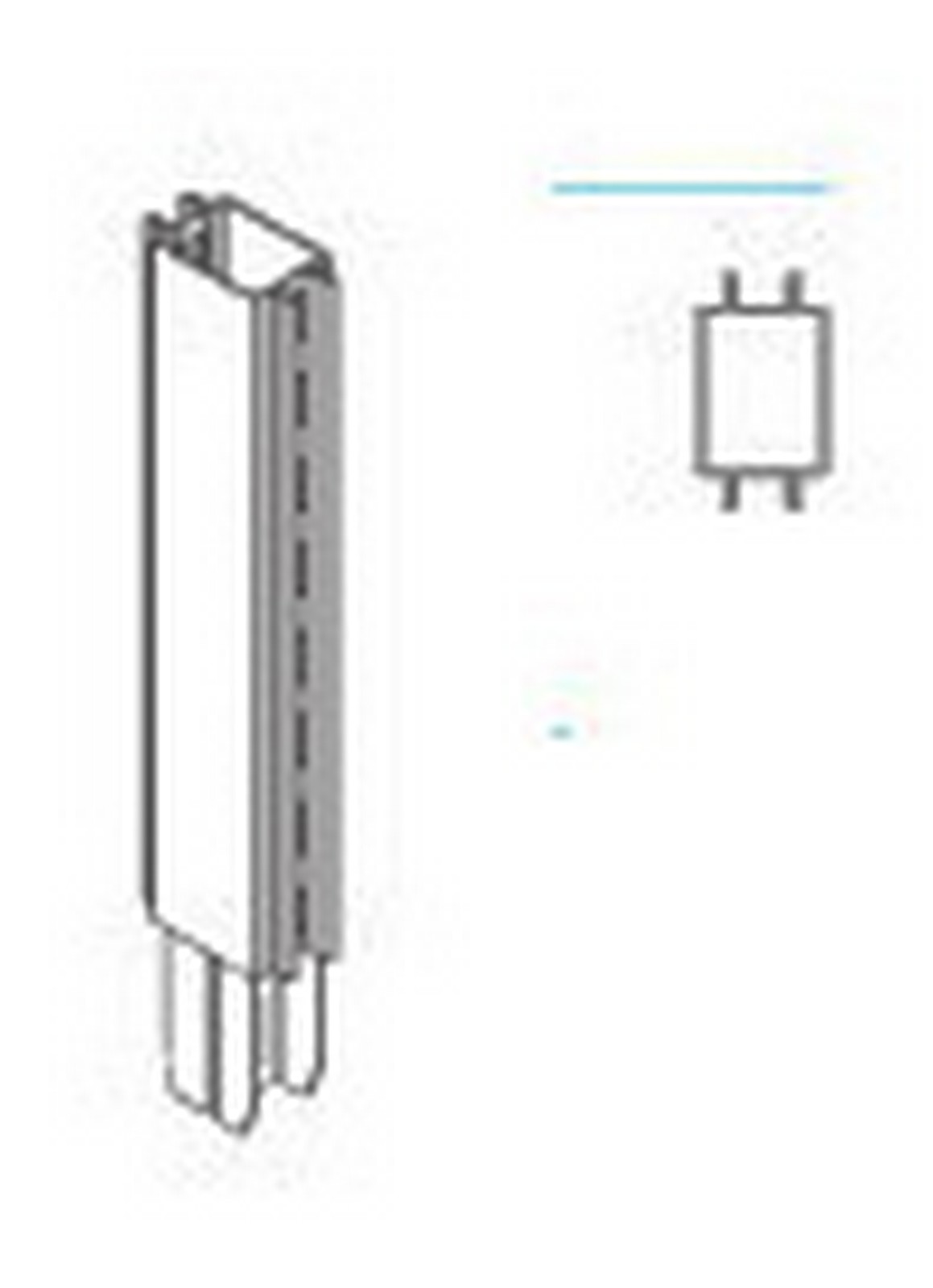 Image of zaf scaffalatura prolunga x piantana gondola grigia cm7,2x47h cod:ferx.96360