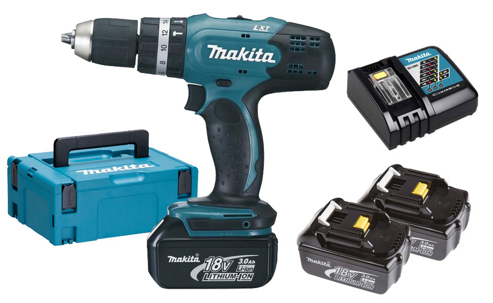 Image of makita superkit 18v 3 ah dhp453rf3j con 3 batterie cod:ferx.97042