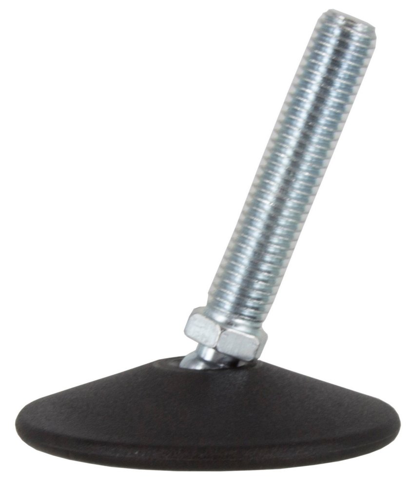 25pz piedino regolabile oscillante zincato ma10 x diametro.mm.60 cod:ferx.98699
