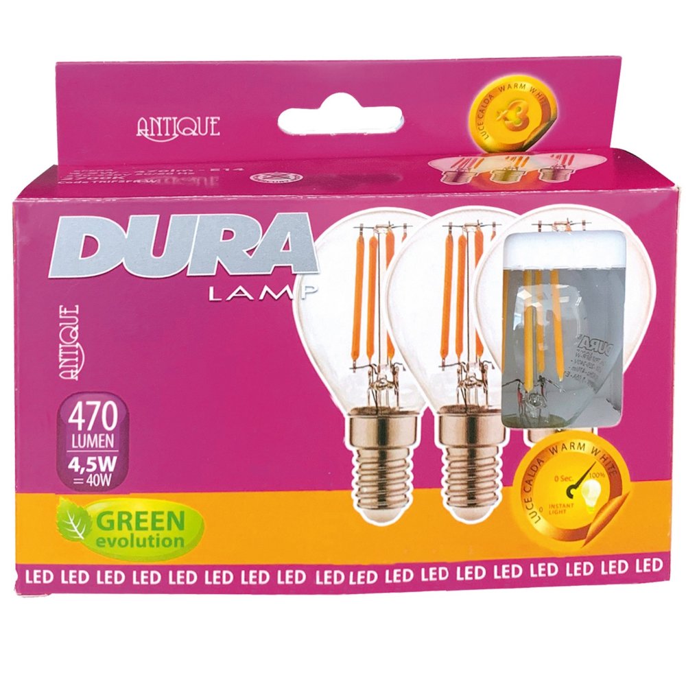 cf led set 3 sfera 4w e14 l470-2700k calda cod:ferx.99264
