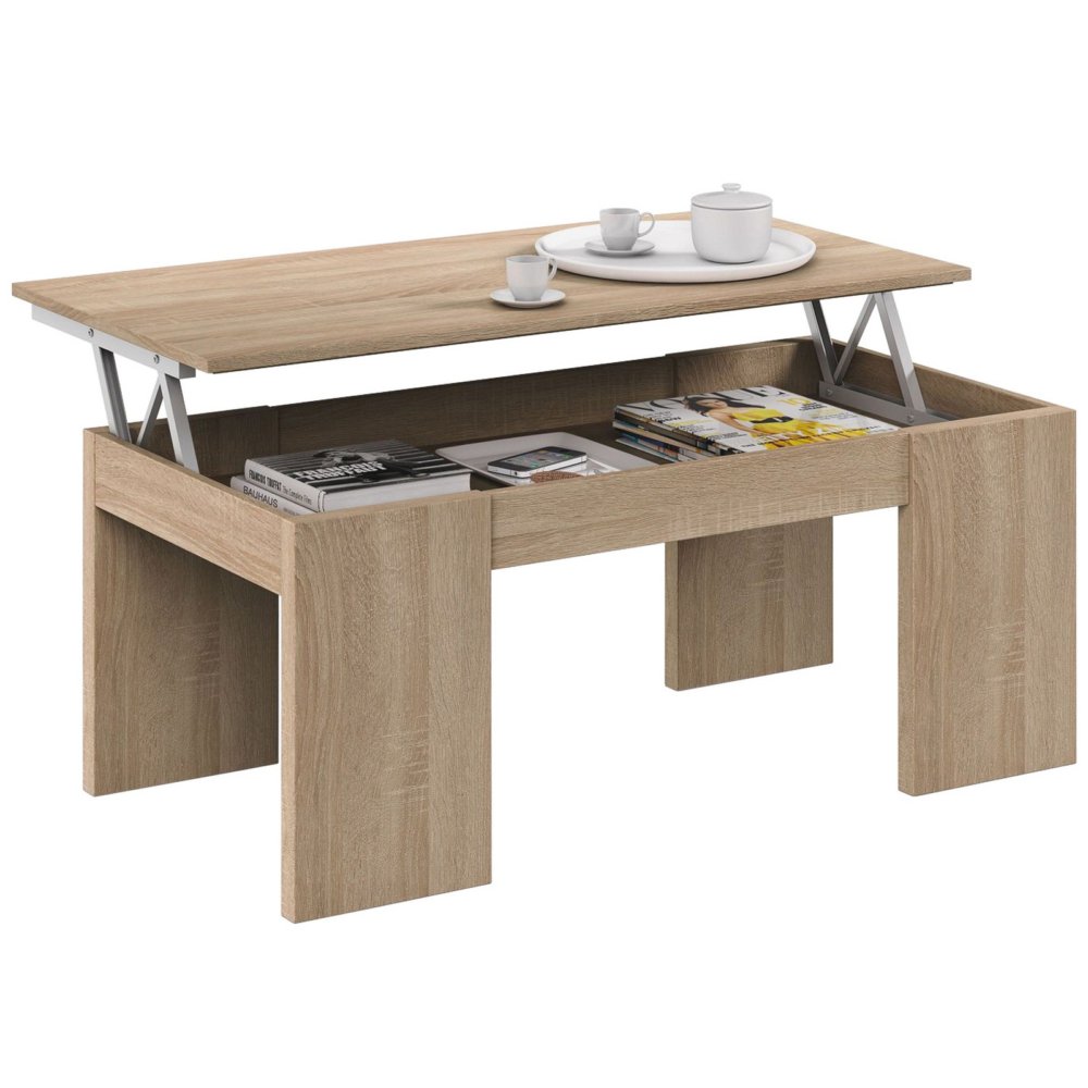 kit tavolo caff elevabile 43x100x50h rovere canadese cod:ferx.99489