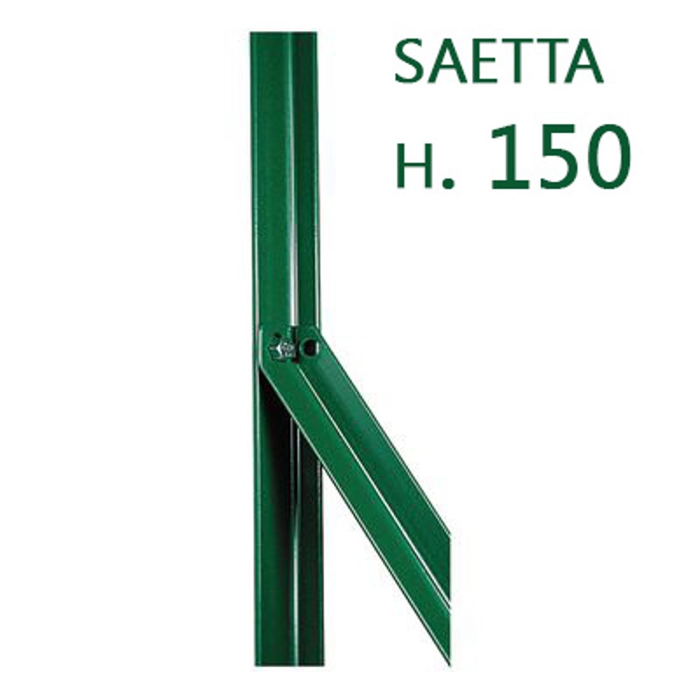 10pz saetta a "l" altezza 150 cm verde plastificata per sostegno paletti per recinzione cod:ferx.57123