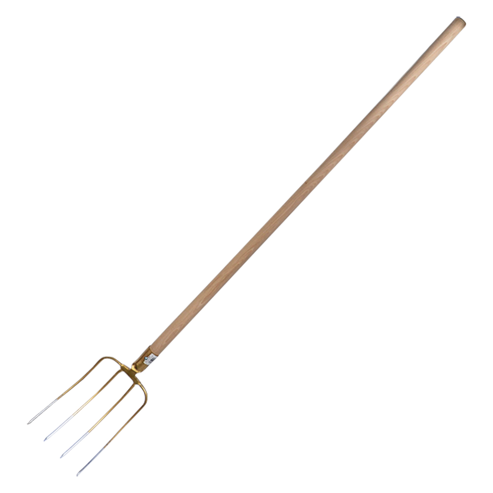 forca per letame 'top quality' 4 denti - con manico cm. 140 cod:ferx.600054nlm