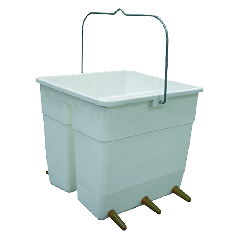 secchio con poppatoi per agnelli in plastica cod:ferx.605314nlm