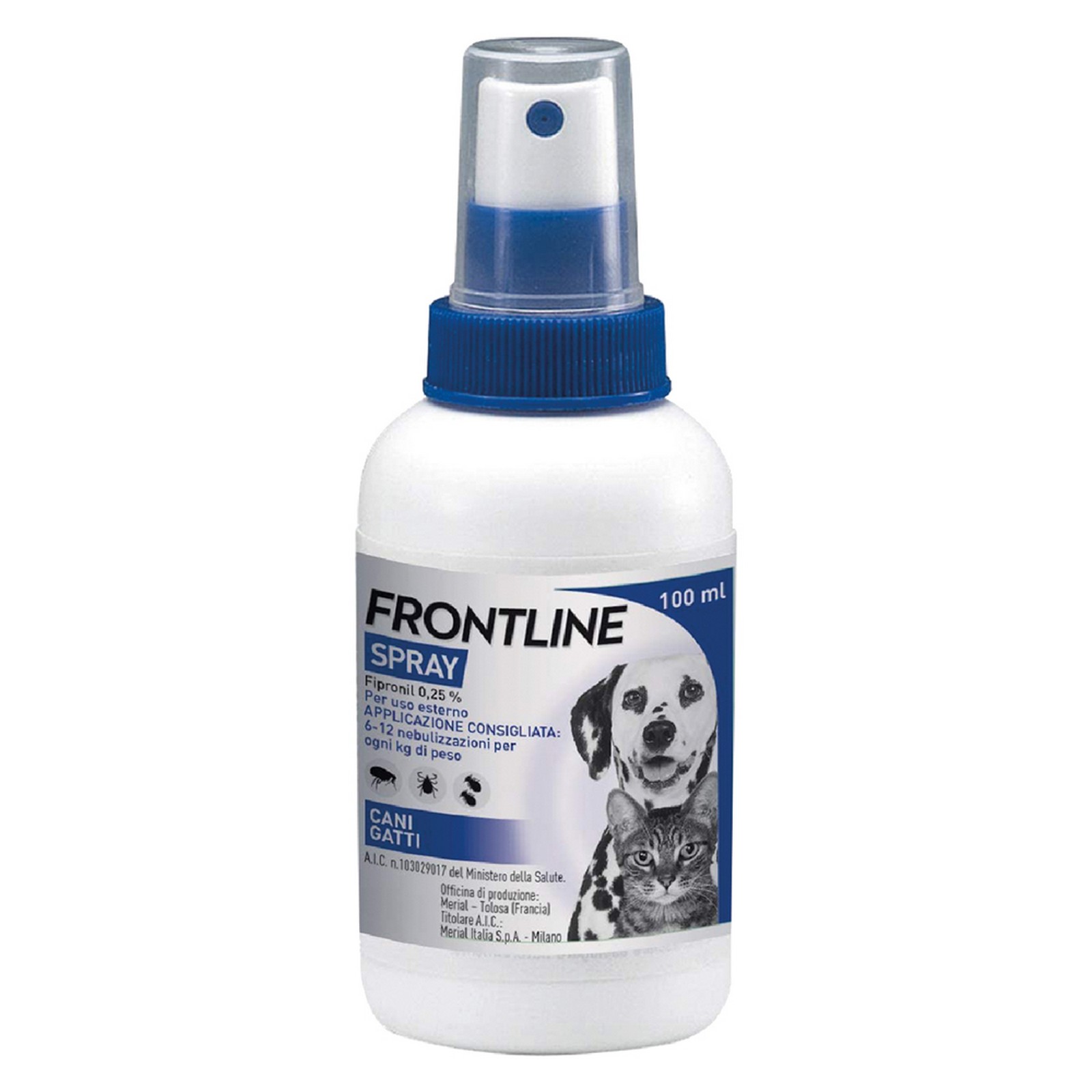 Image of antiparassitario &#39;frontline spray&#39; ml 100 cod:ferx.6800660nlm
