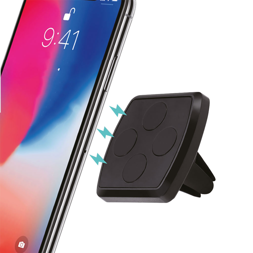 12pz supporto smartphone magnetico per automobile nero cod:ferx.8122093nlm