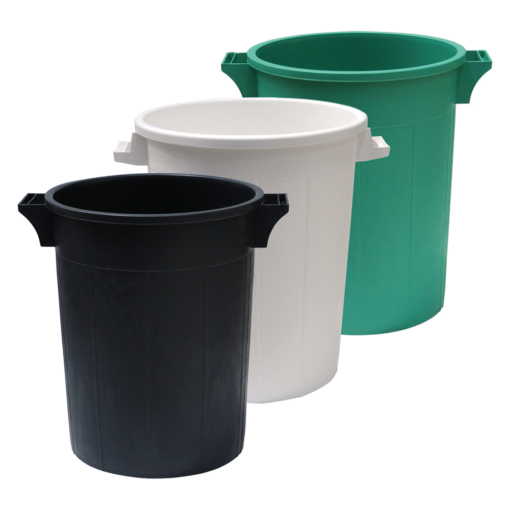 bidone immondizia sovrapponibile lt 120 - ø53 x h 79 cm - nero cod:ferx.6131182nlm