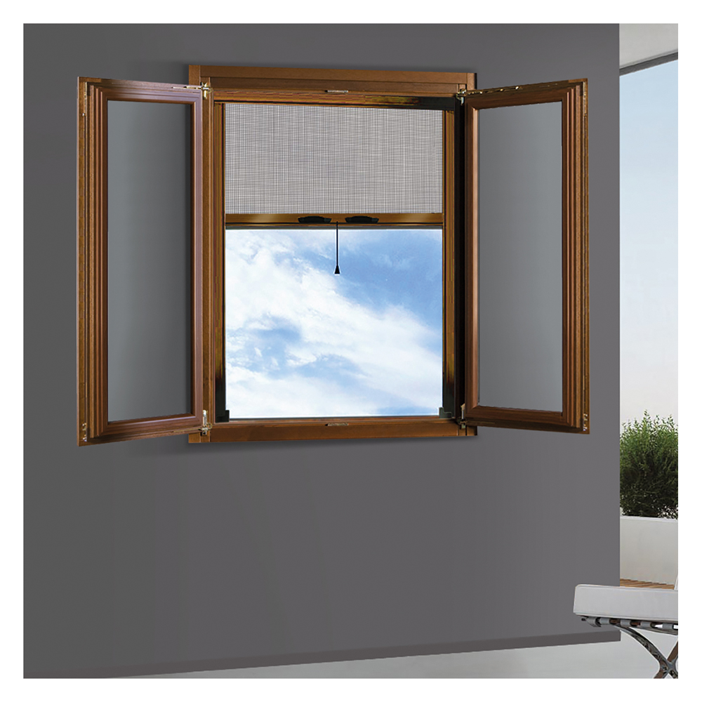 zanzariera a rullo verticale per finestra cm 160 x 170 - bronzo cod:ferx.3143635nlm