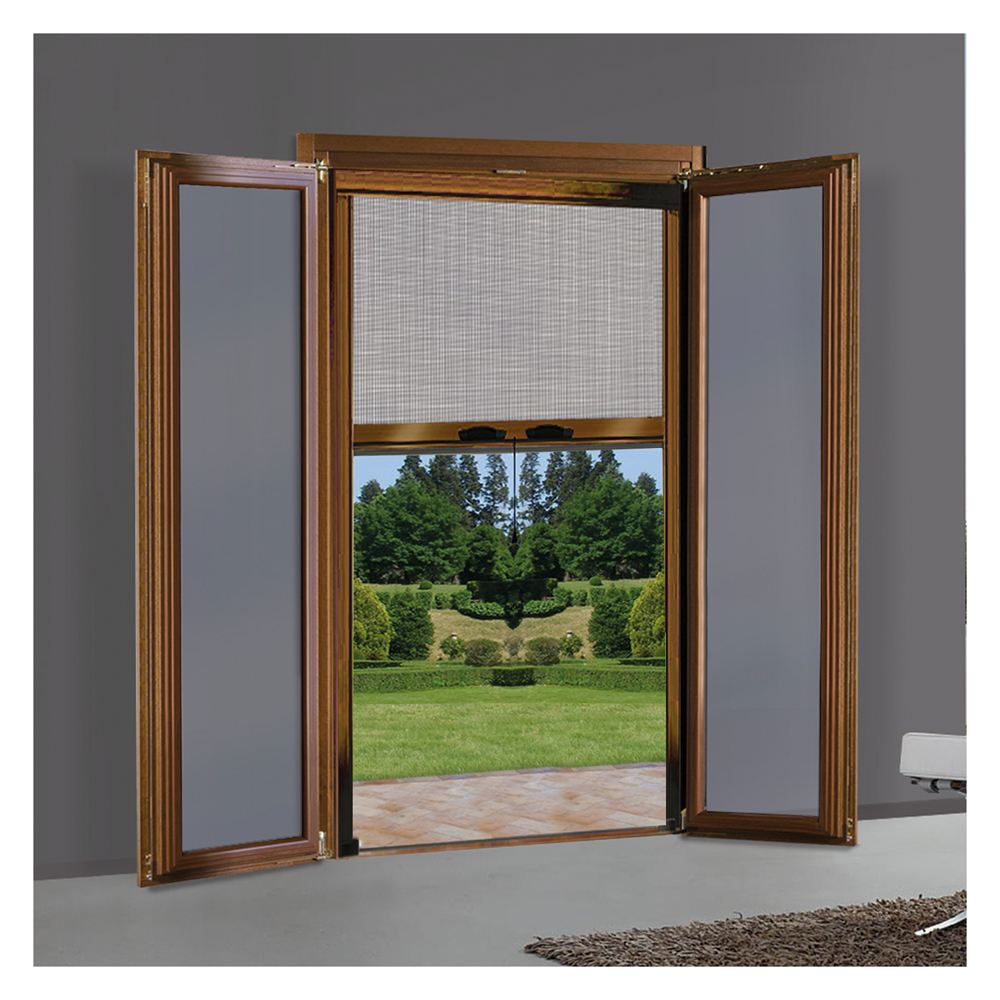zanzariera a rullo verticale per porta/finestra cm 140 x 250 - marrone ral 8017 cod:ferx.3143624nlm