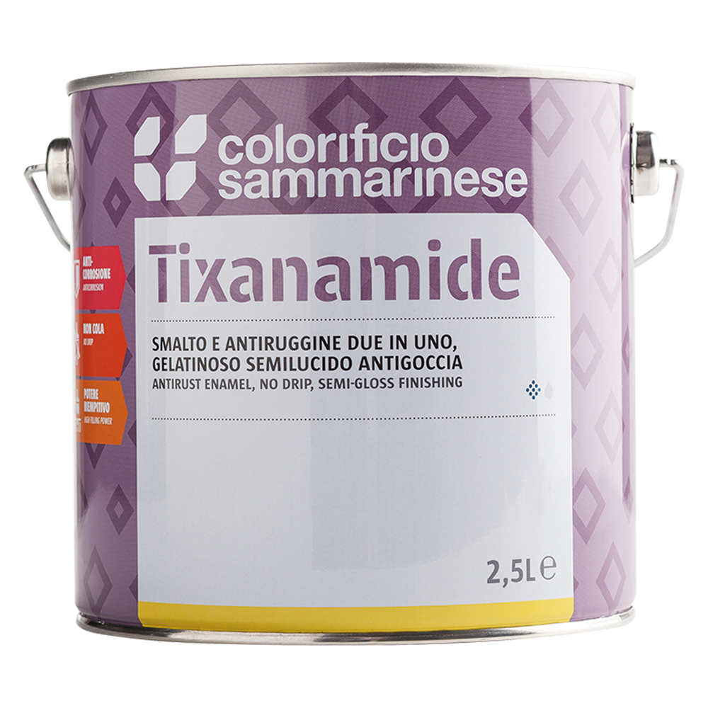 6pz smalto antiruggine 'tixanamide' lt. 0,750 bianco cod:ferx.901500nlm