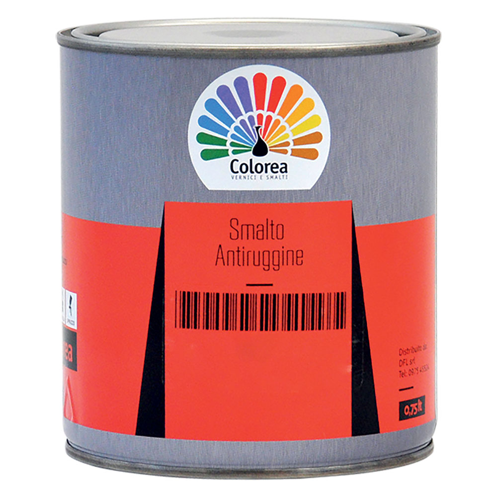 6pz smalto antiruggine 'colorea' lt. 0,750 grigio argento cod:ferx.890015nlm