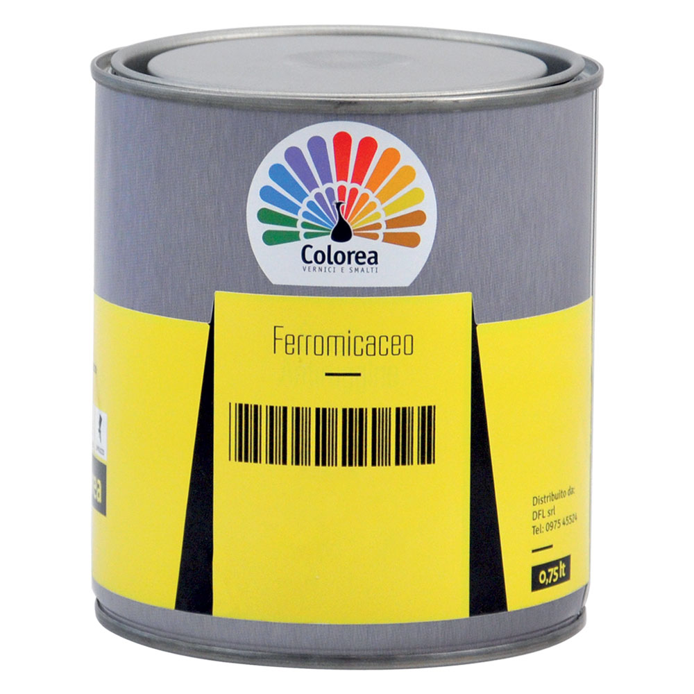 6pz smalto ferromicaceo 'colorea' lt. 0,750 grigio scuro cod:ferx.890052nlm
