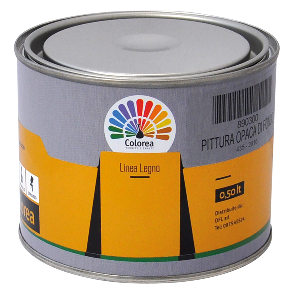 6pz pittura opaca di fondo 'colorea' lt. 0,500 cod:ferx.890300nlm