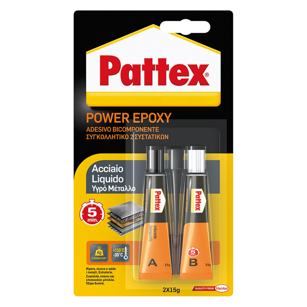 6pz pattex acciaio liquido gr. 30 cod:ferx.900050nlm