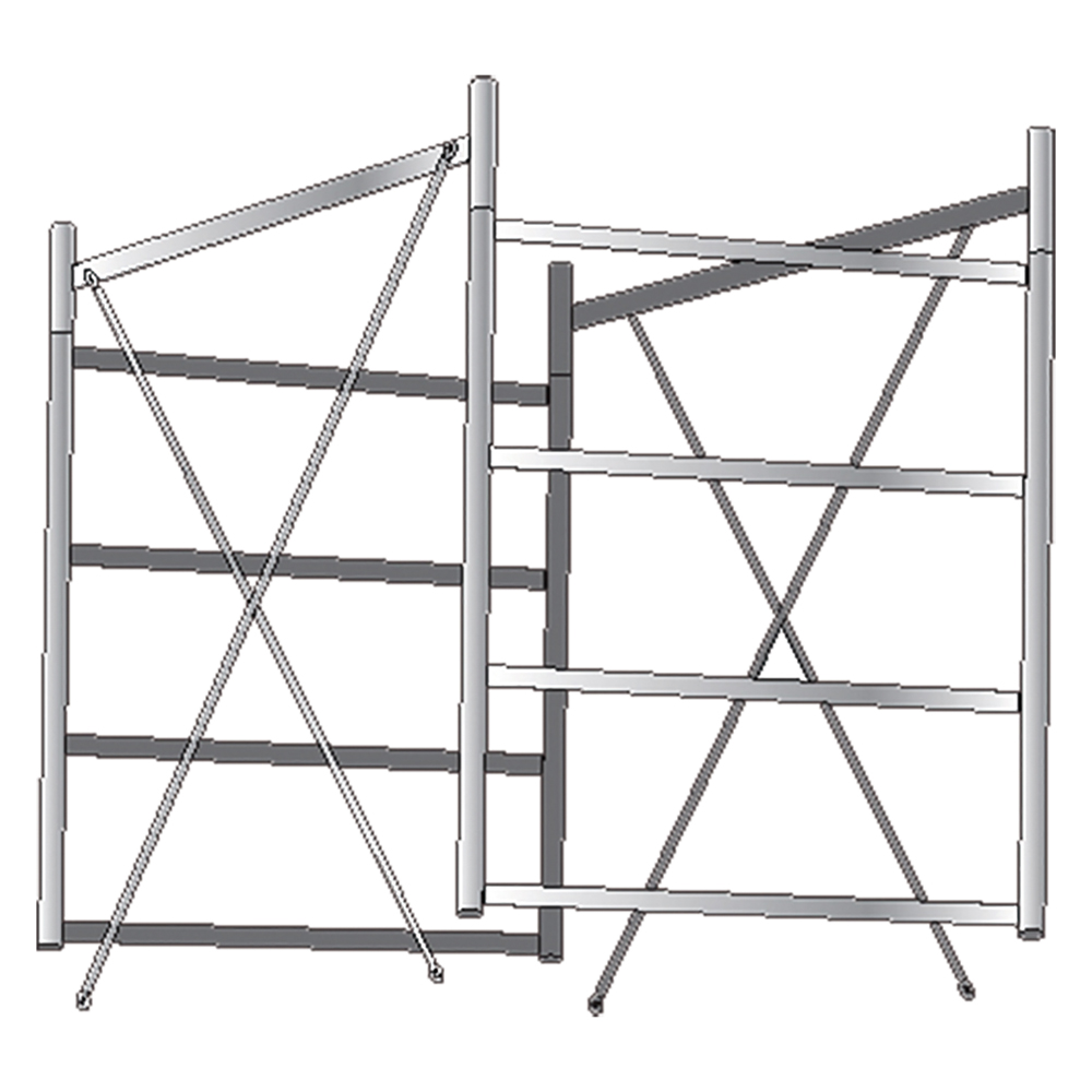 alzata completa per trabattello per gigante - h. 1,6 mt. cod:ferx.103835nlm