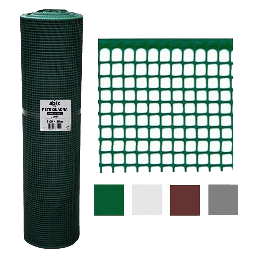 1 pz rete di protezione per balconi 'quadranet' mt. 1 x 50 - colore verde cod:ferx.1050813nlm