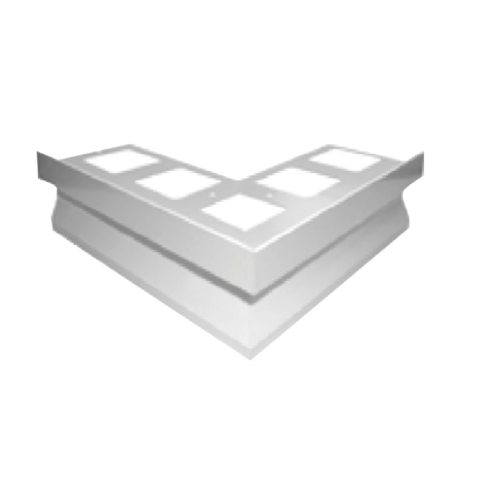 angolare esterno per gocciolatoio balconi/terrazze 'top' in alluminio cod:ferx.1031370nlm