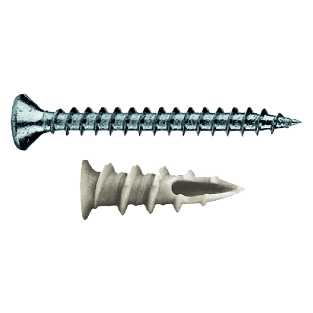 150pz tassello nylon 'rapid' rn/v 10 x 38 - vite 4,5 x 50 cod:ferx.440670nlm