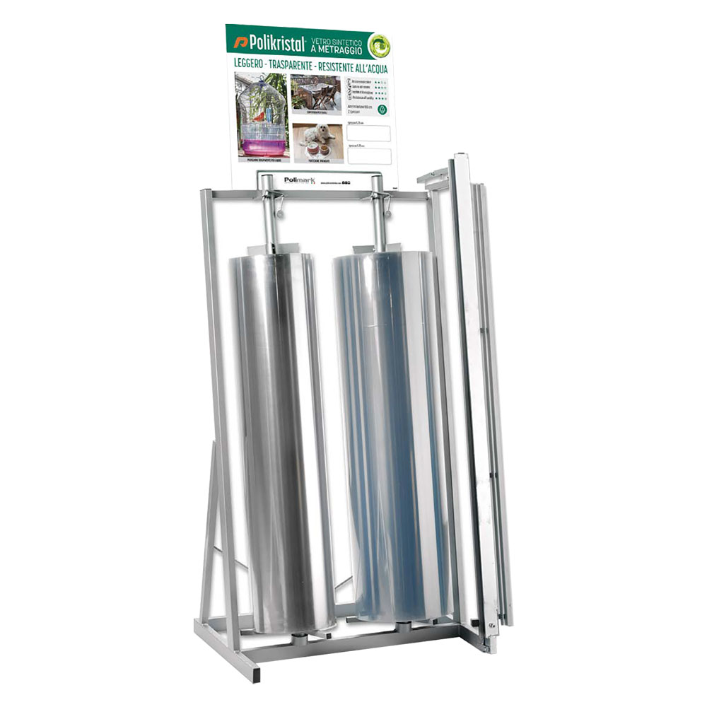espositore vetro sintetico in rotoli cm 75 x 50 x h 160 cod:ferx.1048003nlm