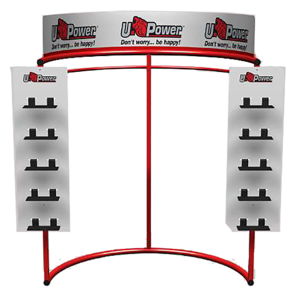 cf espositore per abbigliamento/calzature 'u-iron' fornito vuoto - cm 116x75xh.160 cod:ferx.1068770nlm