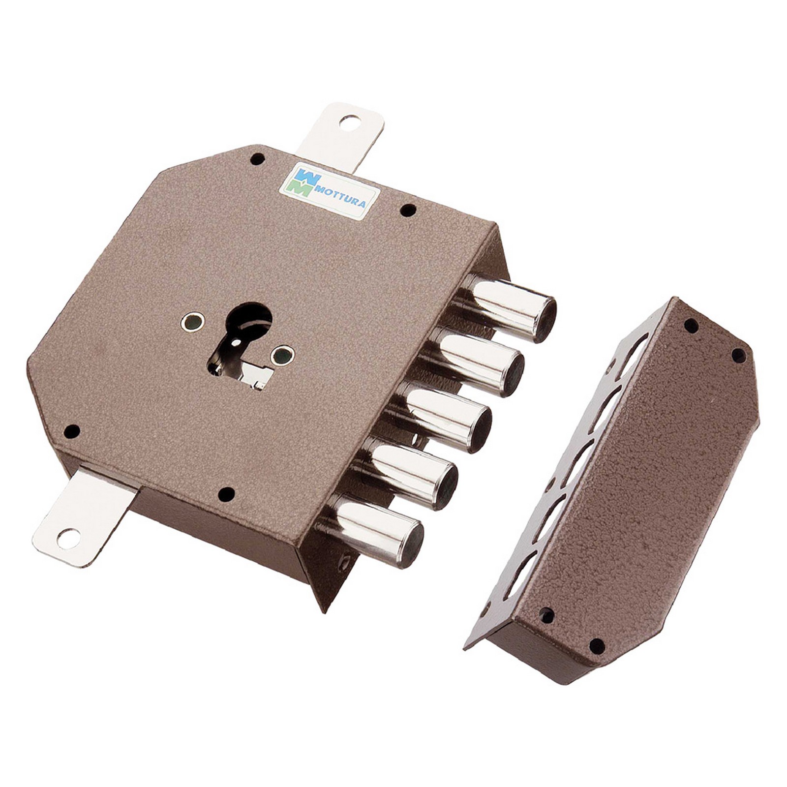 Image of serratura da applicare triplice per cilindro europ dx e 63 - mm 132 x 146 codice 3014530 cod:ferx.3014530nlm