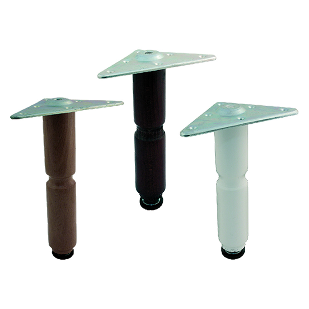 4pz piedino per mobili cm 10 noce cod:ferx.310286nlm