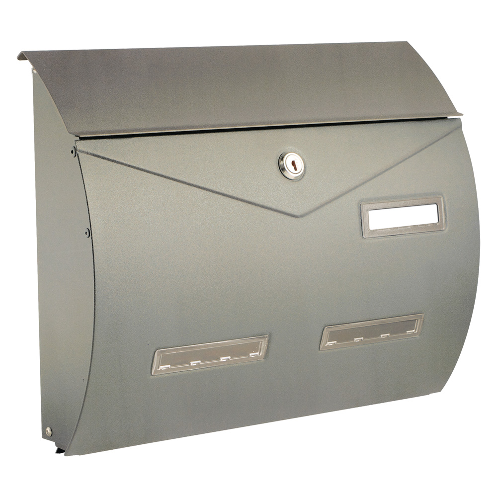 cassetta postale porta rivista 'busta' metallizzato argento cod:ferx.3130720nlm