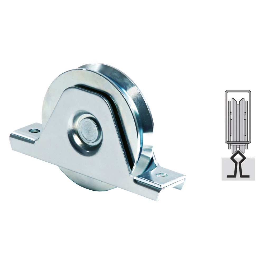 6pz ruota per cancelli gola a ''y'' art.335y ø 100 cod:ferx.315164nlm