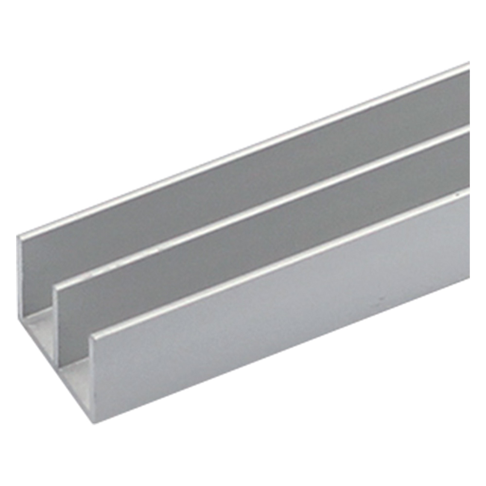 10pz profilo per fai da te tipo doppia 'u' mm 20 x 18 x 1 - mt 2 colore argento cod:ferx.1031784nlm