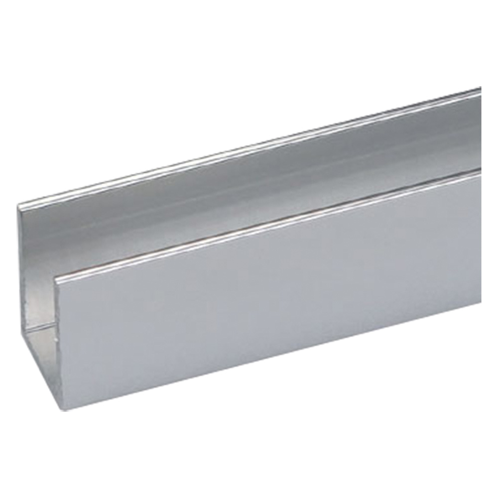 10pz profilo per fai da te tipo 'u' mm 10 x 15 x 1 - mt 1 argento bril. cod:ferx.1033162nlm