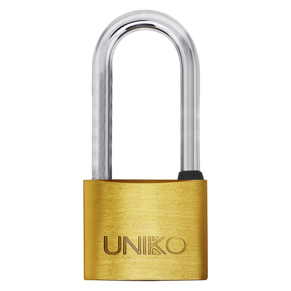 6blister lucchetto rettangolare arco lungo 'uniko' mm 50 - blister 1 pz (chiave ul050) cod:ferx.3024205nlm