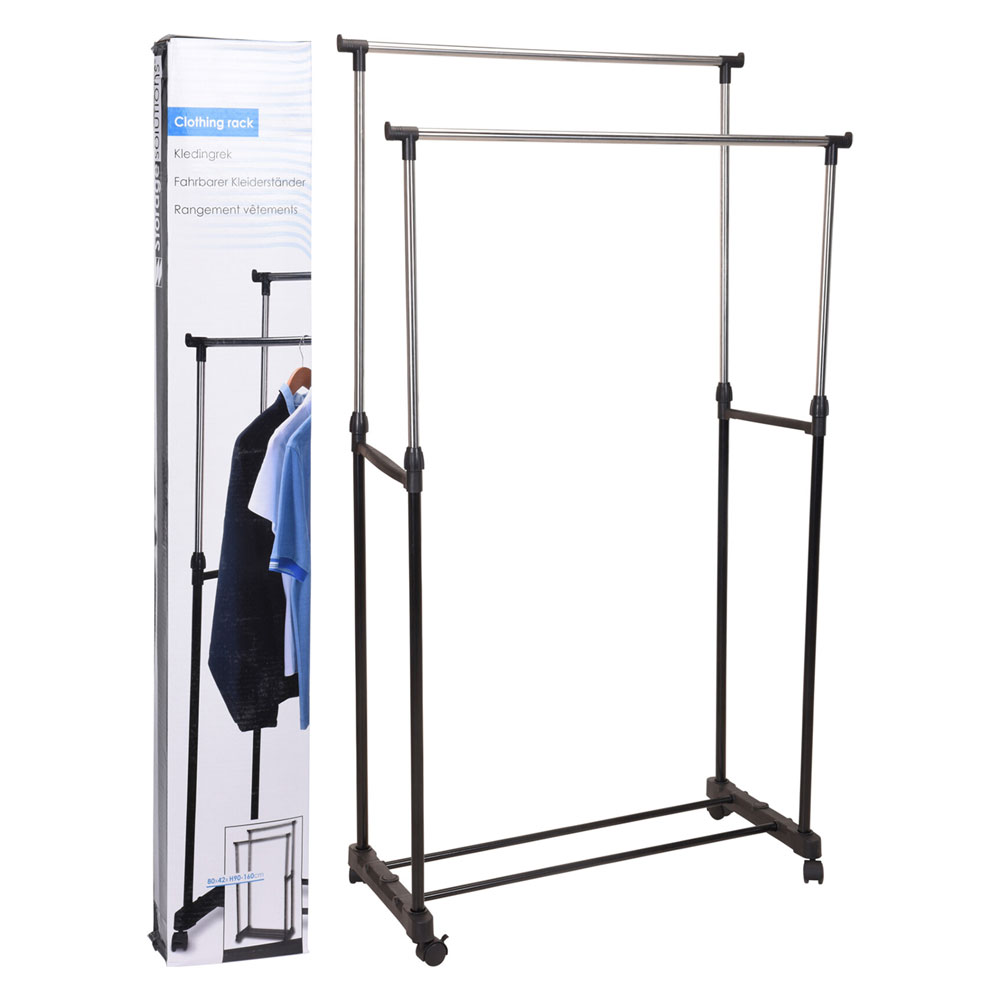 appendiabito doppio 'dubbel' cm 80 x 42 x h 90>160 - nero cod:ferx.6130009nlm