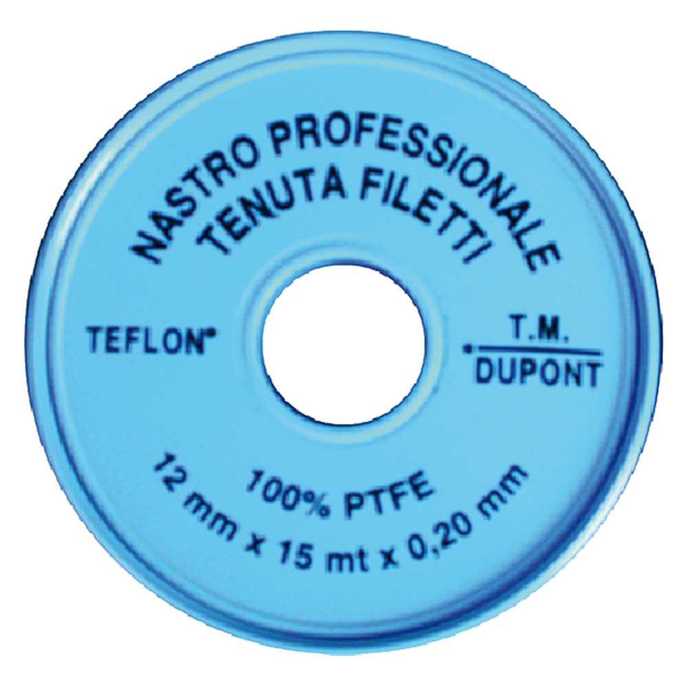 6pz nastro teflon 'professionale' 1/2 x 15 mt. x 0,2 mm cod:ferx.205642nlm