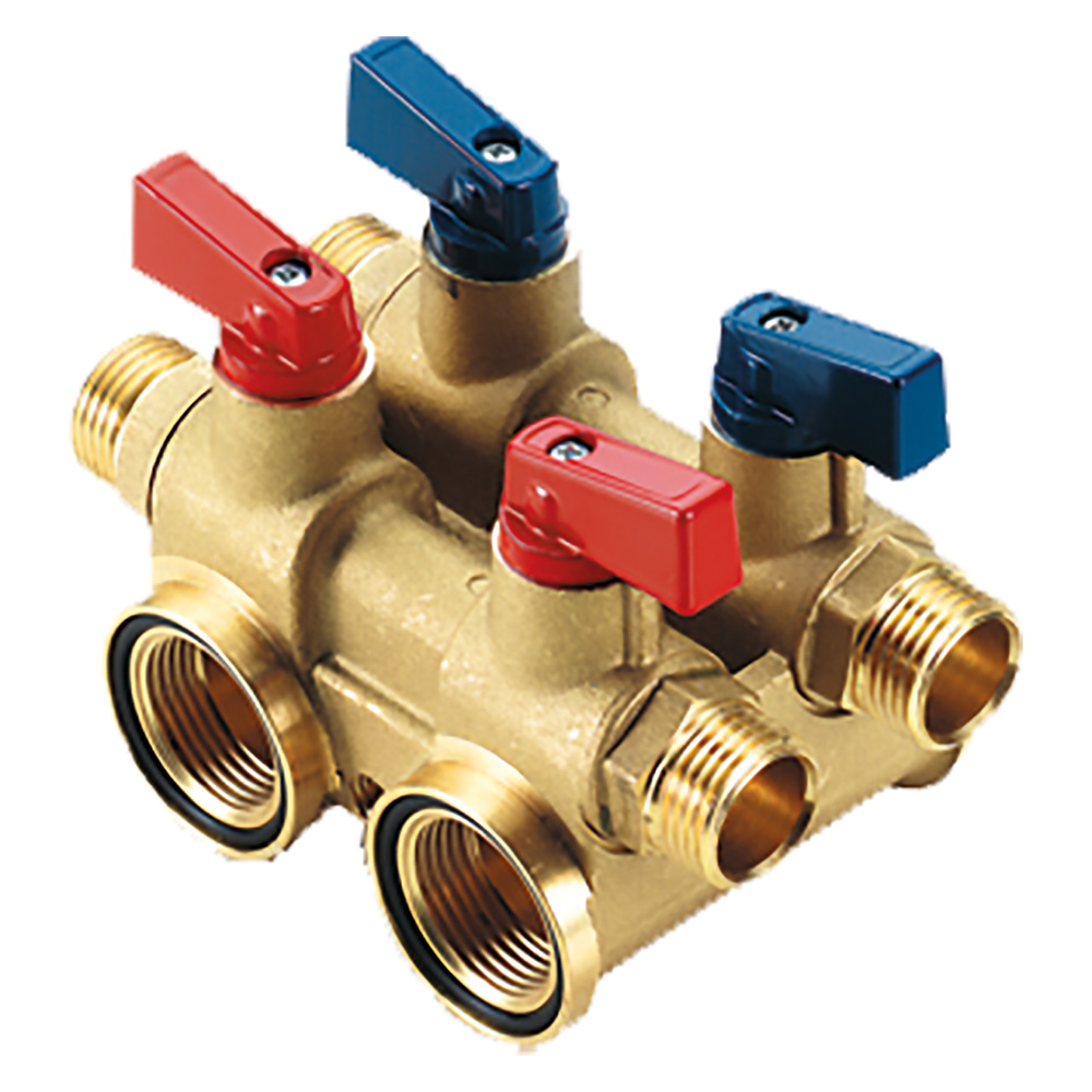 2pz collettore modulare 4 vie '1802' uscite 1/2 x 16 (2 fred.+2 cald.) cod:ferx.2096810nlm