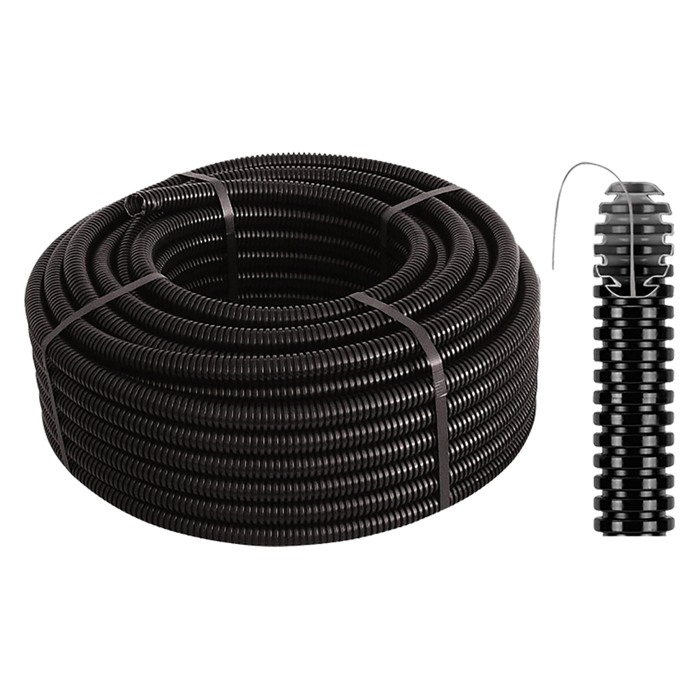 1 pz tubo corrugato pieghevole ø 25 - mt. 25 con tirafilo cod:ferx.807425nlm