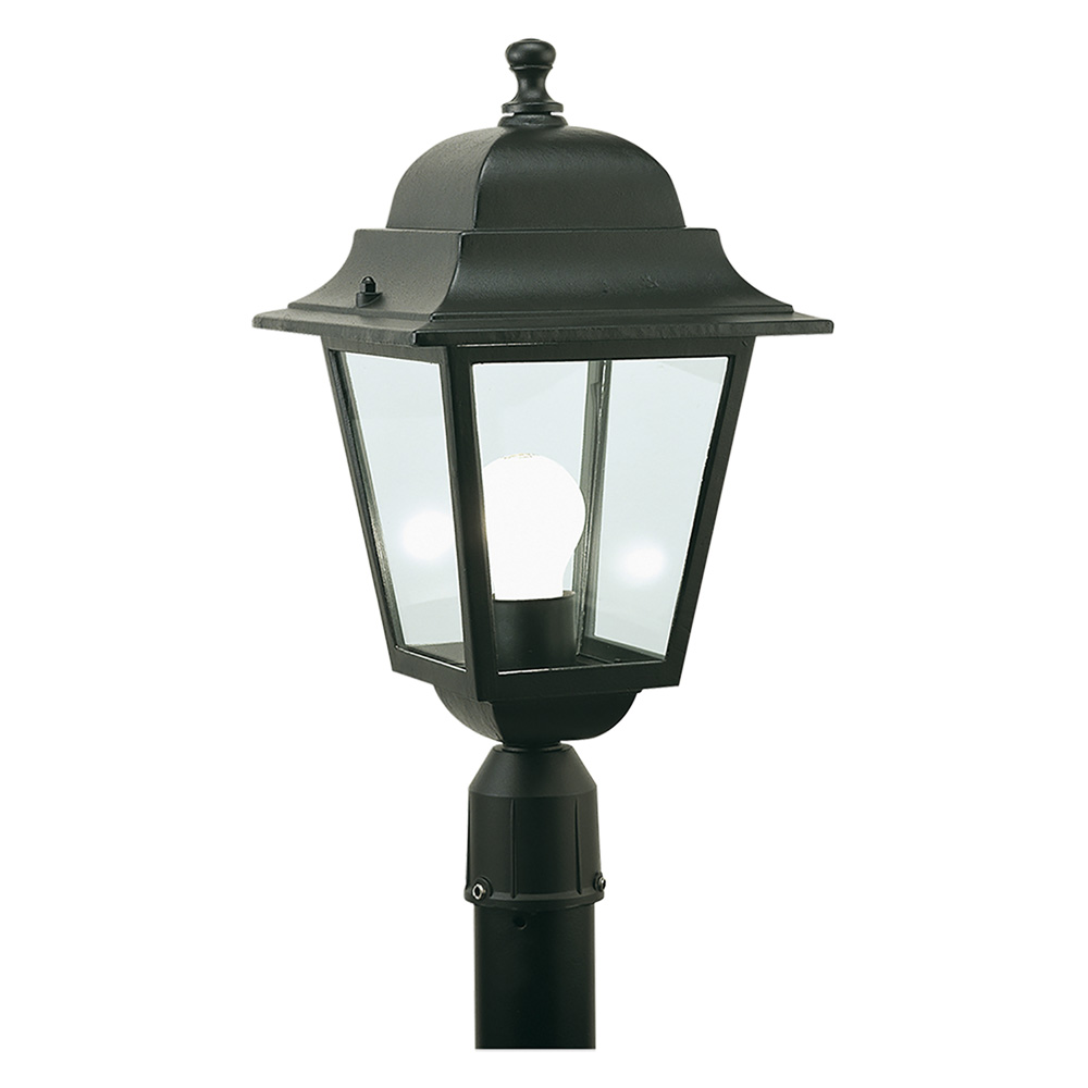 lanterna testa-palo 'quadrata' 100 w - cm 41 x 21 x 6 nero cod:ferx.8042726nlm