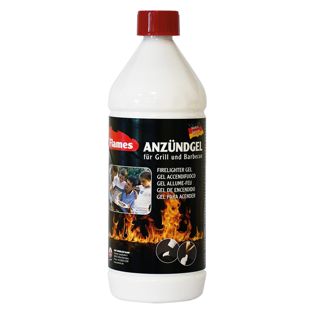 12pz accendifuoco gel 'flames' ml 1000 cod:ferx.7008257nlm