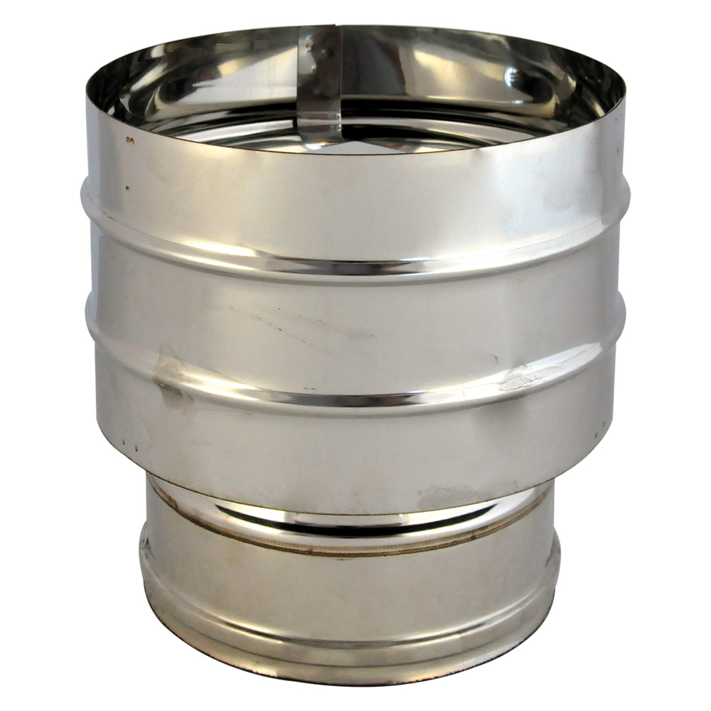 fumaiolo a cappello doppia parete antivento ø 15/20 cm cod:ferx.702672nlm