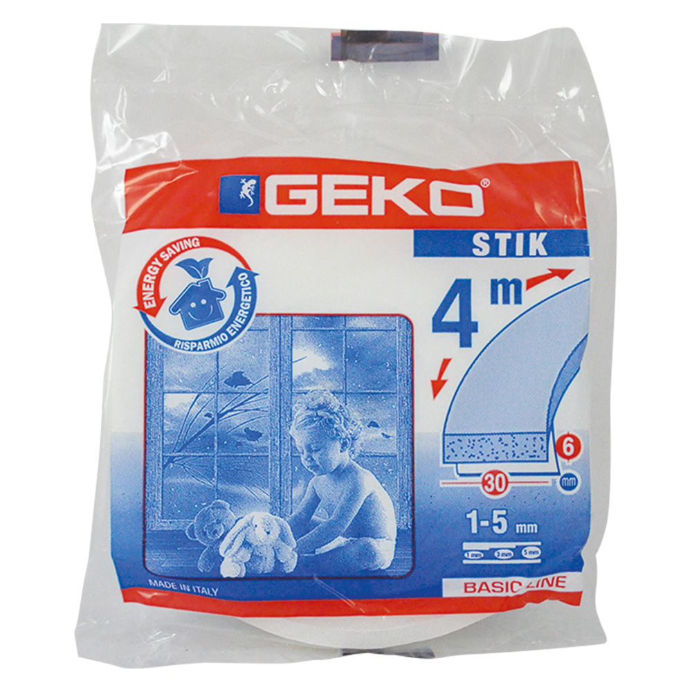 50pz parafreddo in spugna per porte e finestre 'stik' mm 10 x mt. 8 - bianco cod:ferx.805510nlm