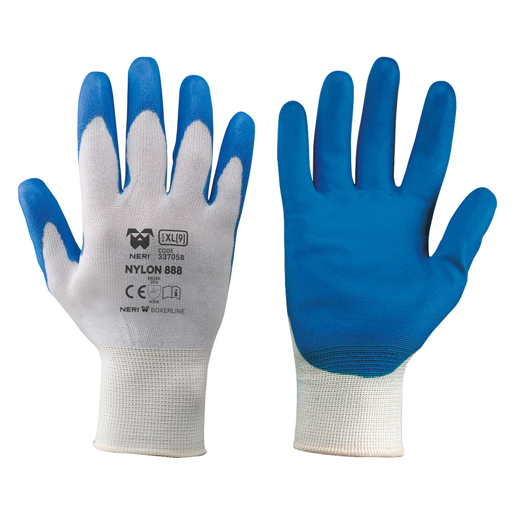 12coppie guanti nylon / poliuretano art.'888' tg. l cod:ferx.1110162nlm