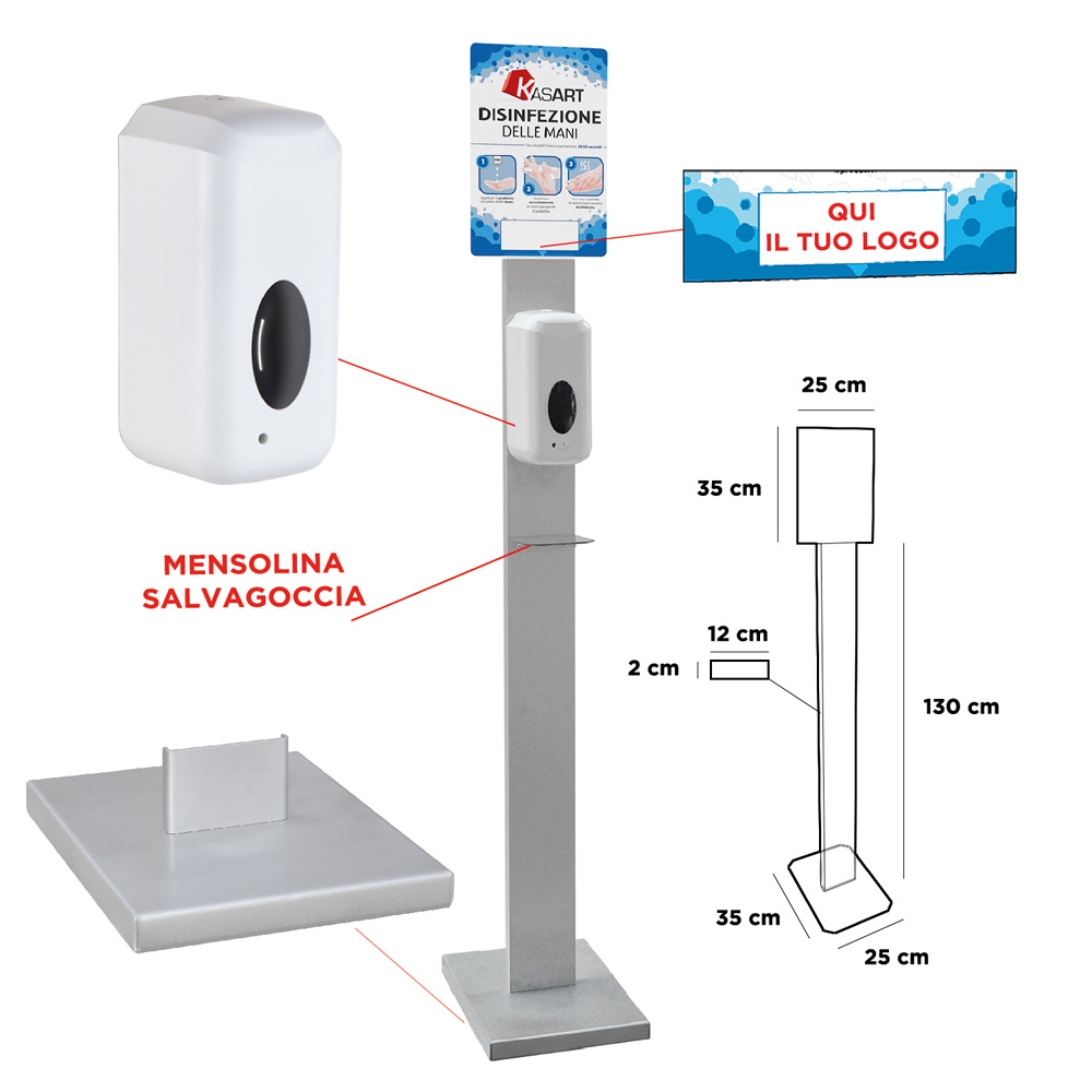 piantana con dispenser automatico dispenser 1000 ml cod:ferx.9007091nlm