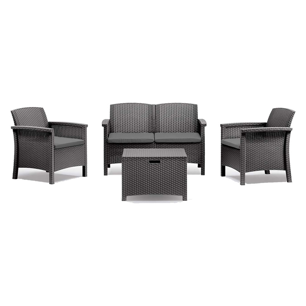 cf set da giardino polipropilene 'venezia ii' tortora cod:ferx.6129607nlm