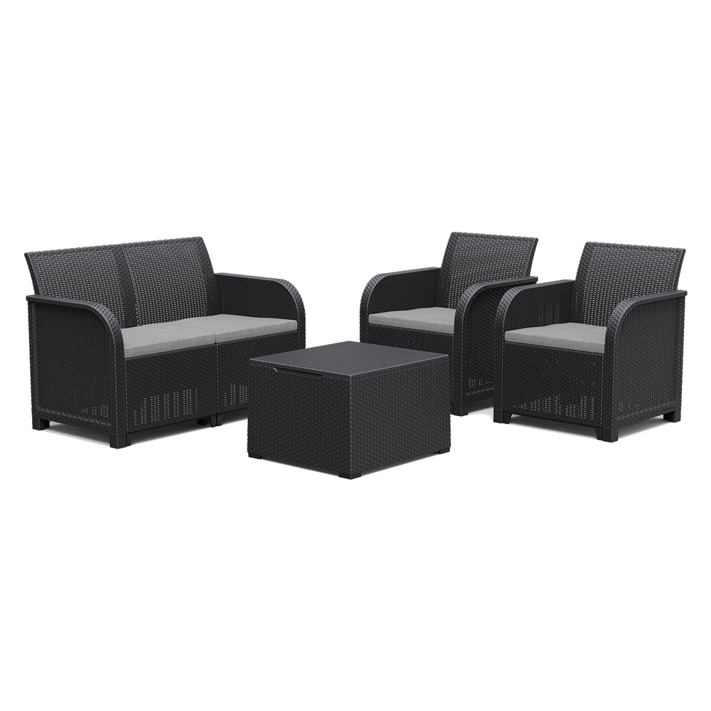 cf set da giardino polipropilene 'rosalie lounge' colore bianco cod:ferx.6130057nlm