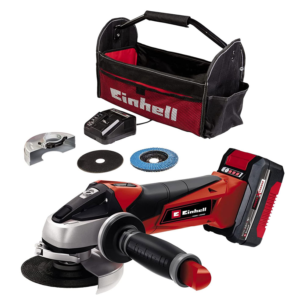Image of smerigliatrice angolare a batteria &#39;te-ag 115 li&#39; 18v - 4,0 ah litio diametro disco 115 mm cod:ferx.5610110nlm